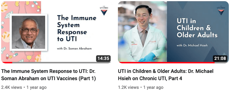 Live UTI Free clinician interviews